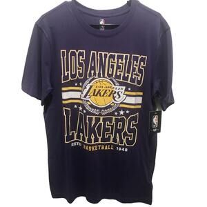Los Angeles Lakers T Shirt Purple Mens  Medium 1948 Nba
